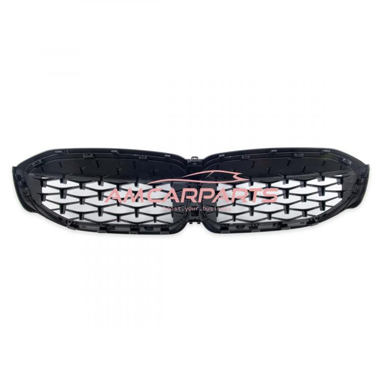 Upgrade "Teardrop" Design Kühlergrill / Sportgrill passend für BMW 3er G20 / G21 Vor-Facelift 19-22 Hochglanz schwarz / chrom