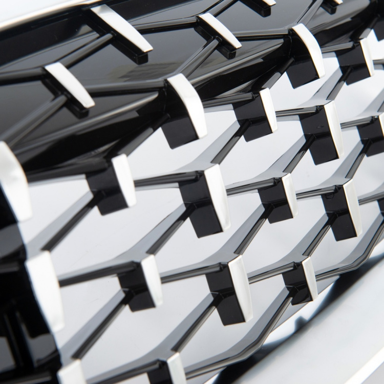Upgrade "Teardrop" Design Sportgrill Frontnieren für BMW 3er G20 / G21 19-22 Hochglanz schwarz/Matt silber