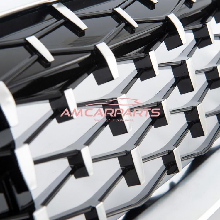 Upgrade "Teardrop" Design Kühlergrill / Sportgrill passend für BMW 3er G20 / G21 Vor-Facelift 19-22 Hochglanz schwarz / Matt silber