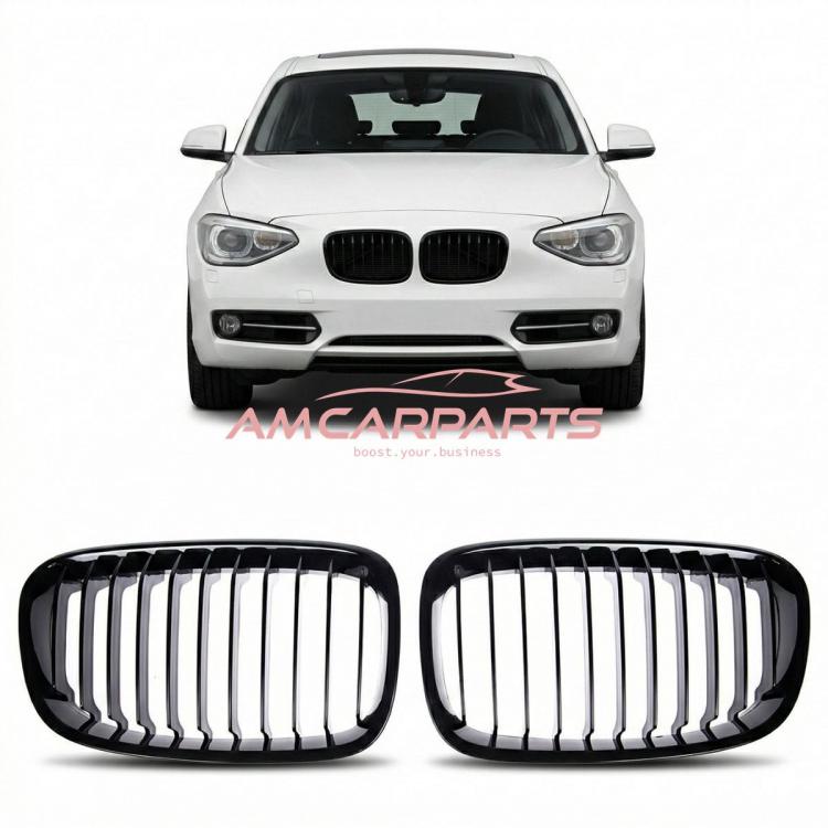 Upgrade Design Kühlergrill / Sportgrill passend für BMW 1er F20 / F21 Vor-Facelift 11-15 Hochglanz schwarz