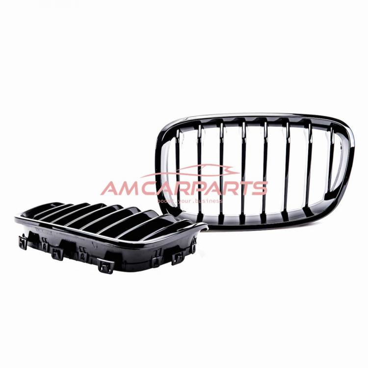 Upgrade Design Kühlergrill / Sportgrill passend für BMW 1er F20 / F21 Vor-Facelift 11-15 Hochglanz schwarz