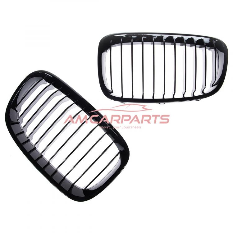 Preview: Upgrade Design Kühlergrill / Sportgrill passend für BMW 1er F20 / F21 Vor-Facelift 11-15 Hochglanz schwarz