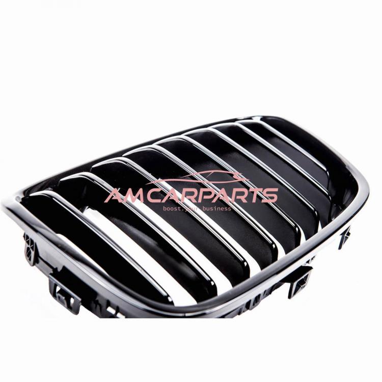 Upgrade Design Kühlergrill / Sportgrill passend für BMW 1er F20 / F21 Vor-Facelift 11-15 Hochglanz schwarz