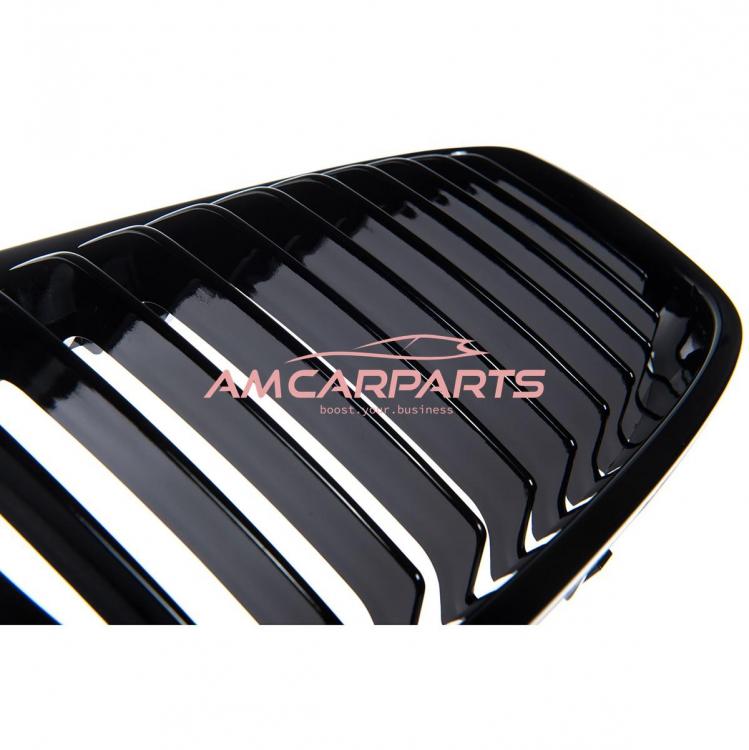 Preview: Upgrade Design Kühlergrill / Sportgrill passend für BMW 1er F20 / F21 Vor-Facelift 11-15 Hochglanz schwarz