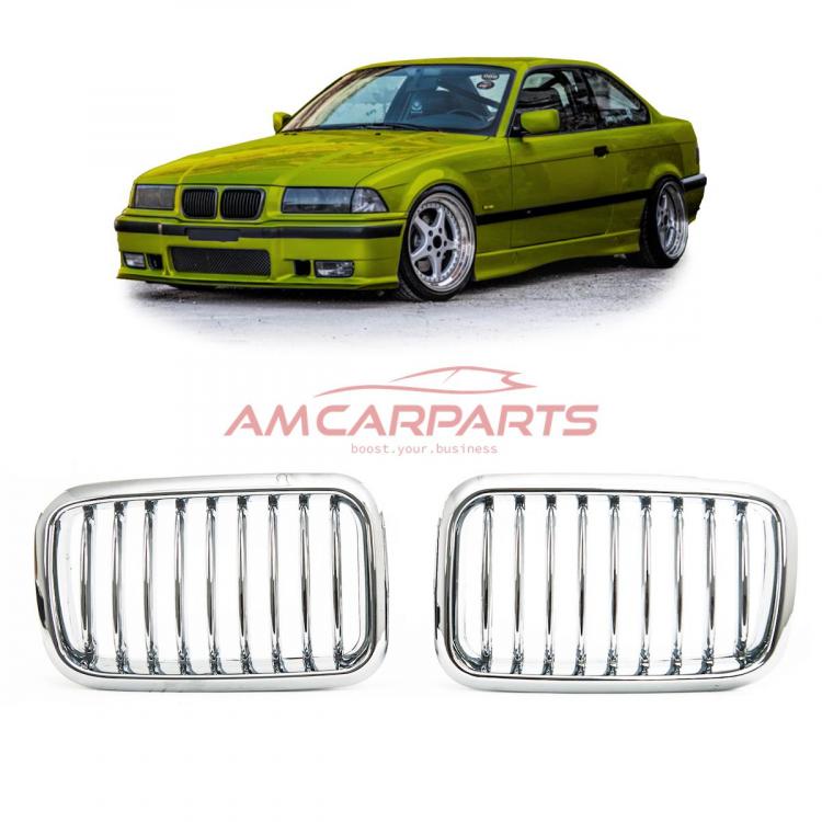Upgrade Design Kühlergrill / Sportgrill passend für BMW 3er E36 Vor-Facelift 91-96 chrom