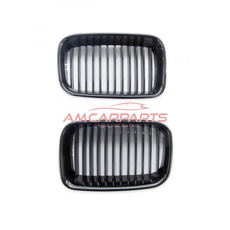Upgrade Design Kühlergrill / Sportgrill passend für BMW 3er E36 91-96 Hochglanz schwarz