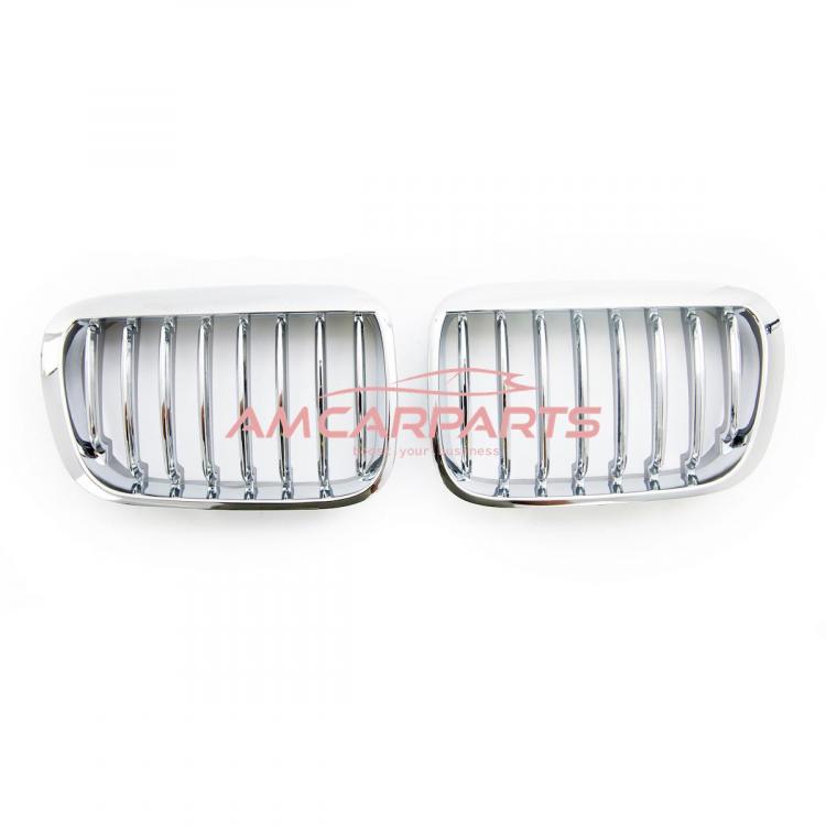 Upgrade Design Kühlergrill / Sportgrill passend für BMW 3er E46 Vor-Facelift Limousine/Touring/Compact 98-01 chrom