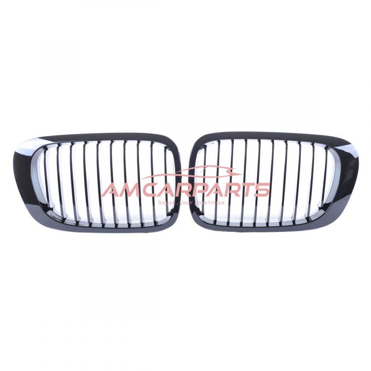 Preview: Upgrade Design Kühlergrill / Sportgrill passend für BMW 3er E46 99-03 Hochglanz schwarz