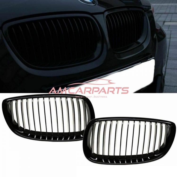 Upgrade Design Kühlergrill / Sportgrill passend für BMW 3er E92 / E93 06-10 Hochglanz schwarz