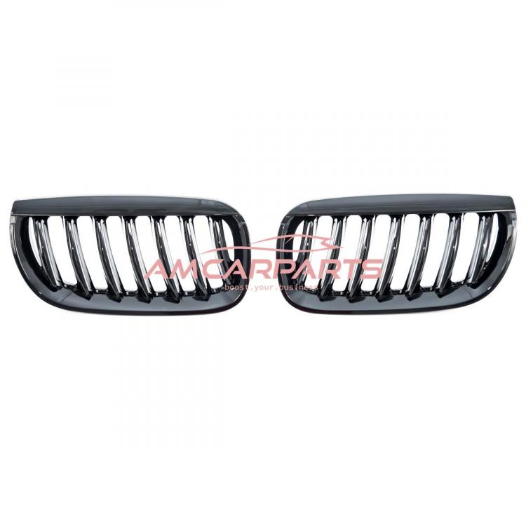 Upgrade Design Kühlergrill / Sportgrill passend für BMW X3 E83 Vor-Facelift 03-06 Hochglanz schwarz