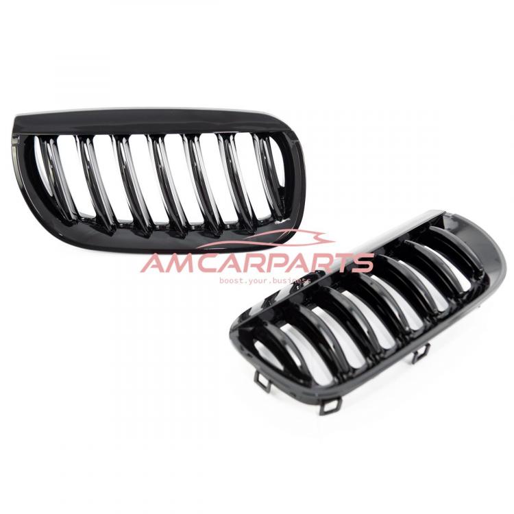 Upgrade Design Kühlergrill / Sportgrill passend für BMW X3 E83 Vor-Facelift 03-06 Hochglanz schwarz