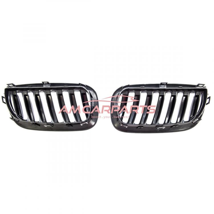 Upgrade Design Kühlergrill / Sportgrill passend für BMW X3 E83 Vor-Facelift 03-06 Hochglanz schwarz