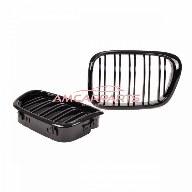 Preview: Upgrade Design Kühlergrill / Sportgrill passend für BMW 5er E39 95-03 Hochglanz schwarz