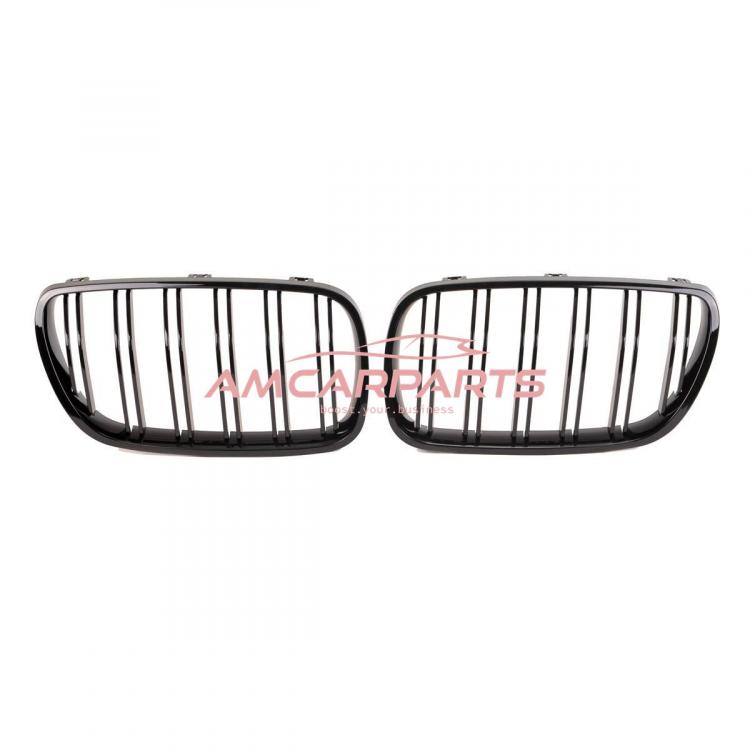 Upgrade Design Kühlergrill / Sportgrill passend für BMW X3 E83 Facelift 07-11 Hochglanz schwarz