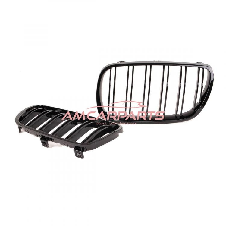 Upgrade Design Kühlergrill / Sportgrill passend für BMW X3 E83 Facelift 07-11 Hochglanz schwarz