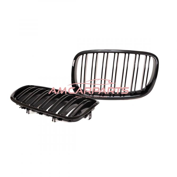 Upgrade Design Kühlergrill / Sportgrill passend für BMW X5 E70 / X6 E71, E72 07-13 Hochglanz schwarz