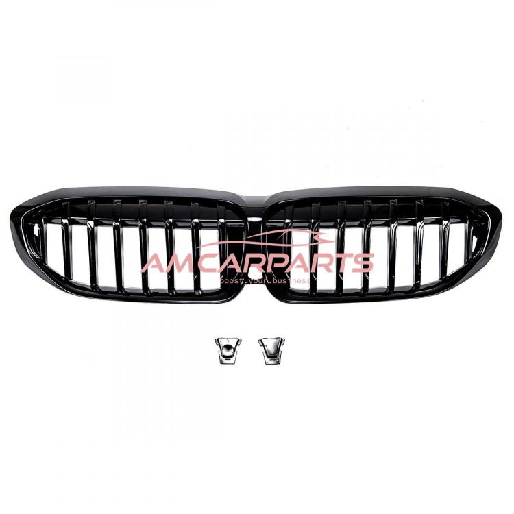 Preview: Upgrade Design Kühlergrill / Sportgrill passend für BMW 3er G20 / G21 19-22 Hochglanz schwarz