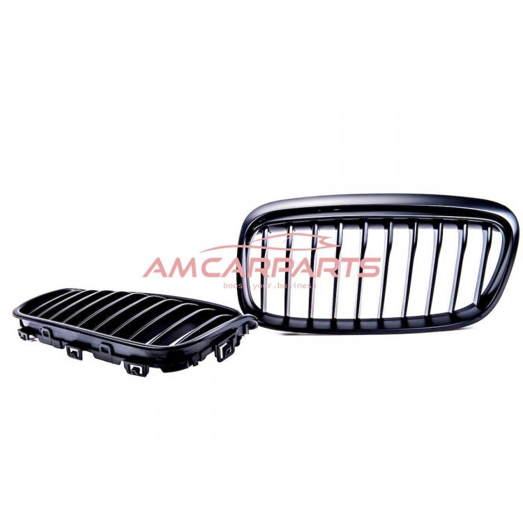 Upgrade Design Kühlergrill / Sportgrill passend für BMW 2er F45 Vor-Facelift 14-18 Matt schwarz