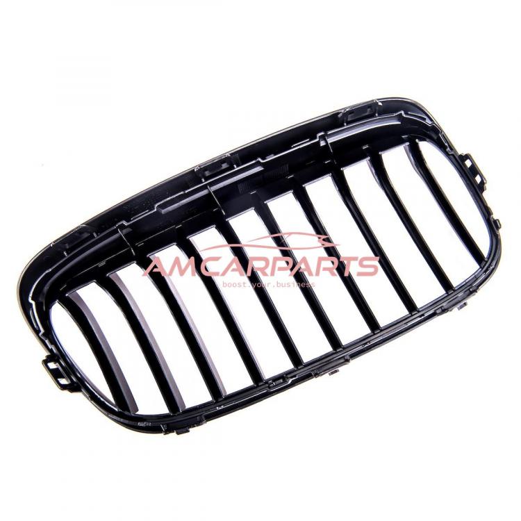 Upgrade Design Kühlergrill / Sportgrill passend für BMW 2er F45 Vor-Facelift 14-18 Matt schwarz