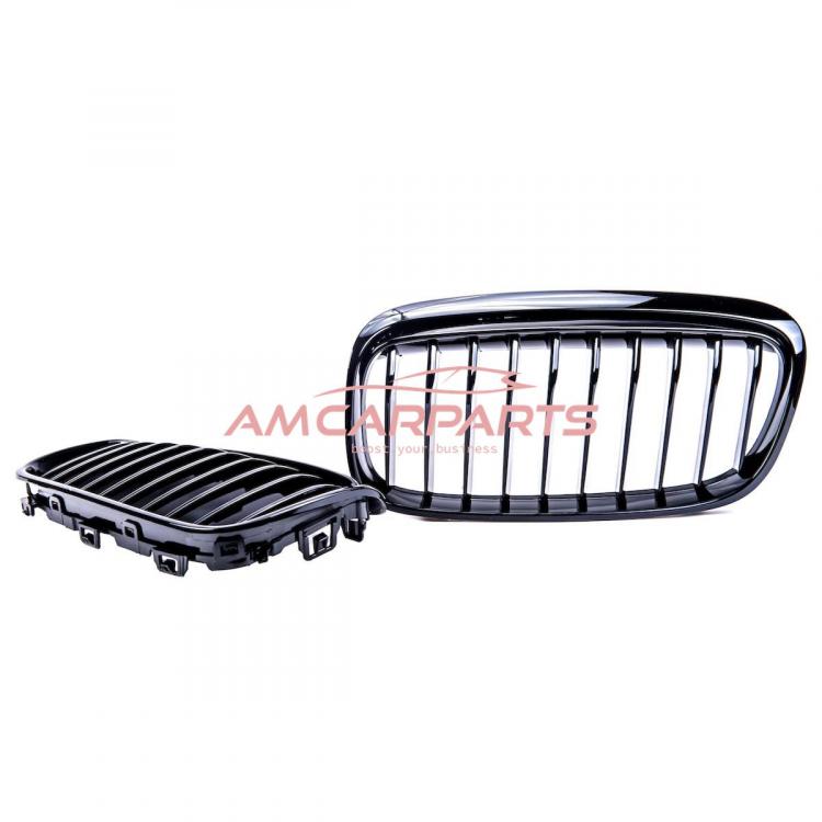 Upgrade Design Kühlergrill / Sportgrill passend für BMW 2er F45 Vor-Facelift 14-18 Hochglanz schwarz