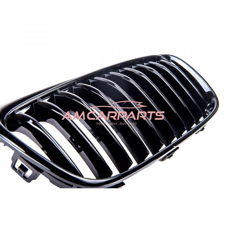 Upgrade Design Kühlergrill / Sportgrill passend für BMW 2er F45 Vor-Facelift 14-18 Hochglanz schwarz