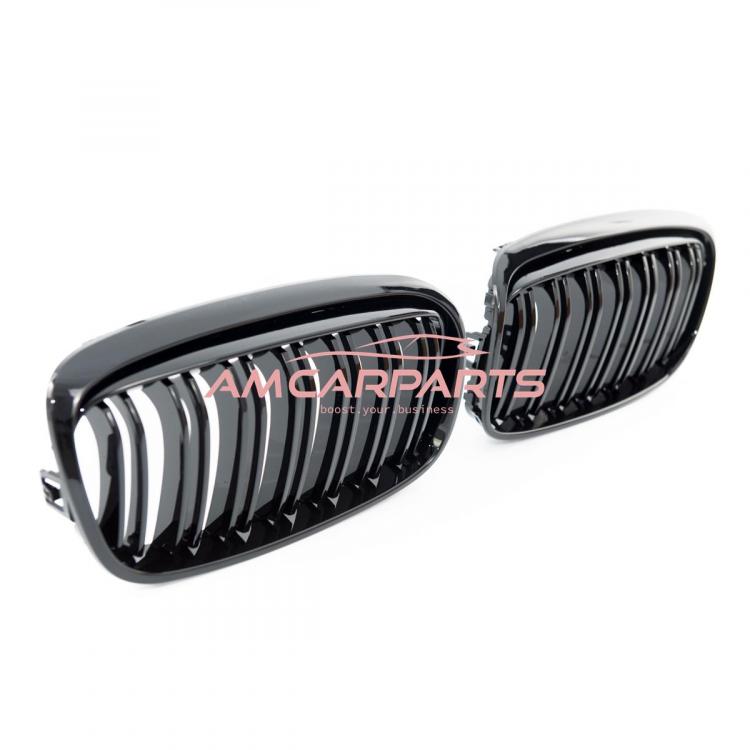 Upgrade Design Kühlergrill / Sportgrill passend für BMW 2er F45 Vor-Facelift 14-18 Hochglanz schwarz