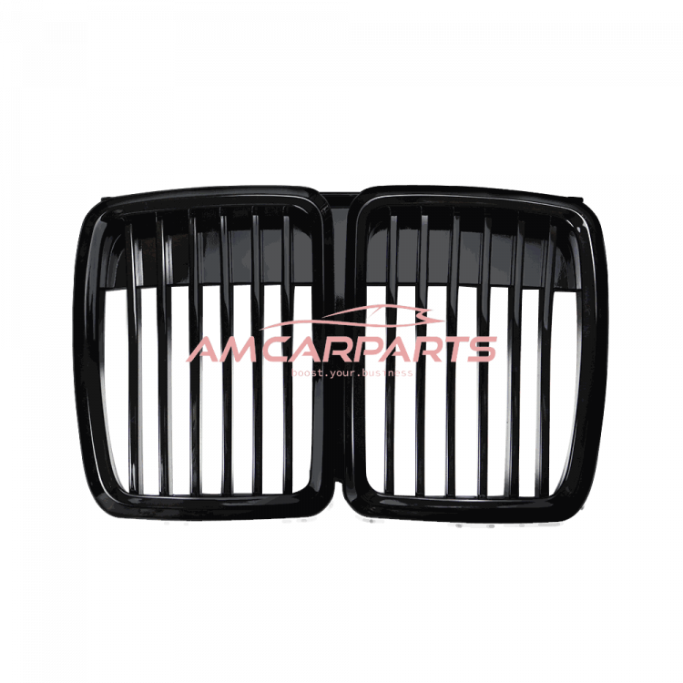 Preview: Upgrade Design Kühlergrill / Sportgrill passend für BMW 3er E30 87-94 Hochglanz schwarz