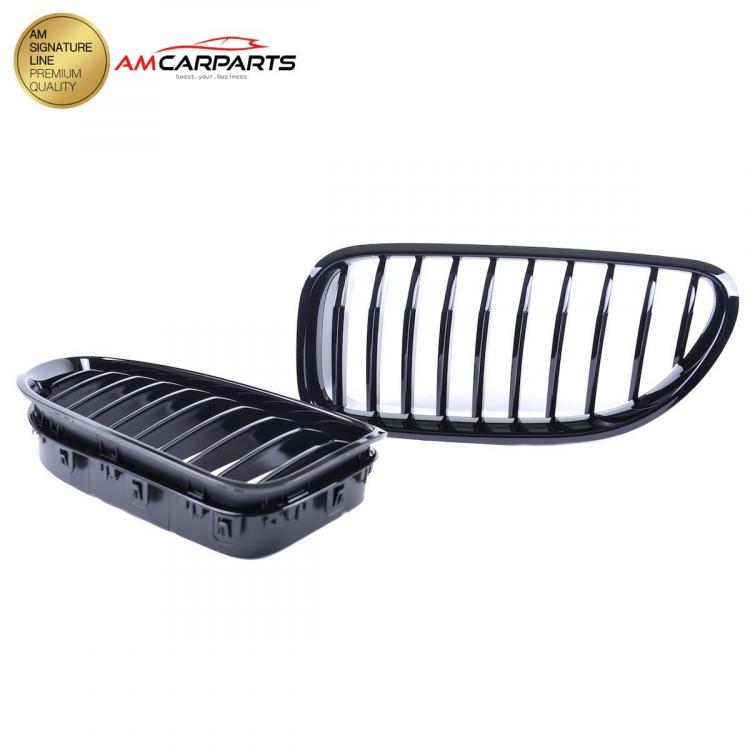 Preview: Upgrade Design Kühlergrill / Sportgrill passend für BMW 6er F12 / F13 / F06 11-18 Hochglanz schwarz
