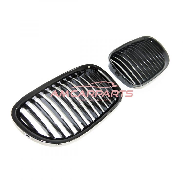 Preview: Upgrade Design Kühlergrill / Sportgrill passend für BMW 7er F01 / F02 / F03 / F04 08-15 Hochglanz schwarz