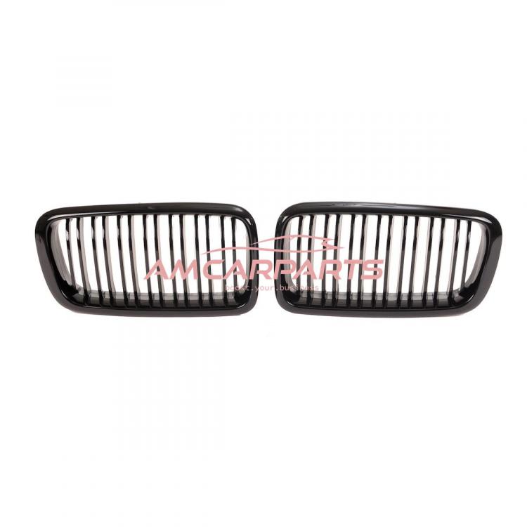 Preview: Upgrade Design Kühlergrill / Sportgrill passend für BMW 7er E38 94-01 Hochglanz schwarz