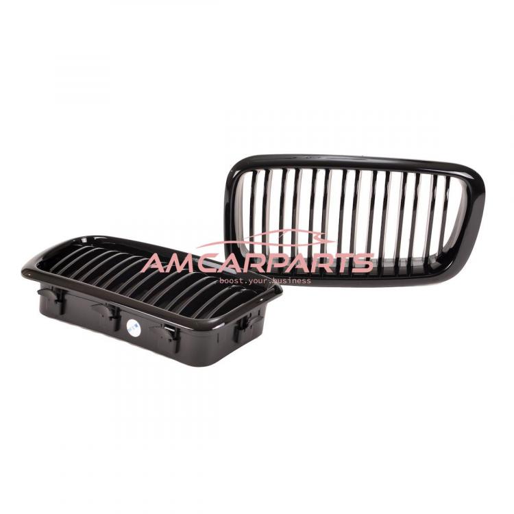 Preview: Upgrade Design Kühlergrill / Sportgrill passend für BMW 7er E38 94-01 Hochglanz schwarz