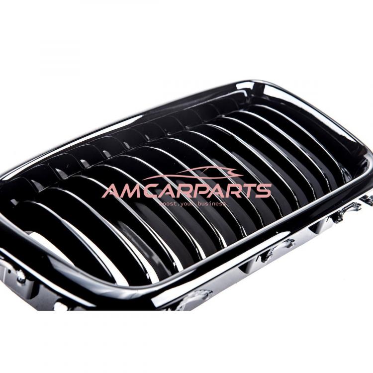 Preview: Upgrade Design Kühlergrill / Sportgrill passend für BMW 7er E38 94-01 Hochglanz schwarz
