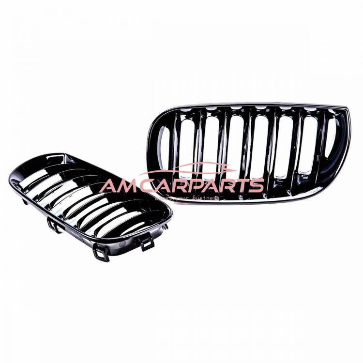 Upgrade Design Kühlergrill / Sportgrill passend für BMW X3 E83 Vor-Facelift 03-06 Hochglanz schwarz
