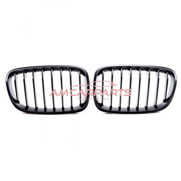 Upgrade Design Kühlergrill / Sportgrill passend für BMW 1er F20 / F21 Vor-Facelift 11-15 Matt schwarz
