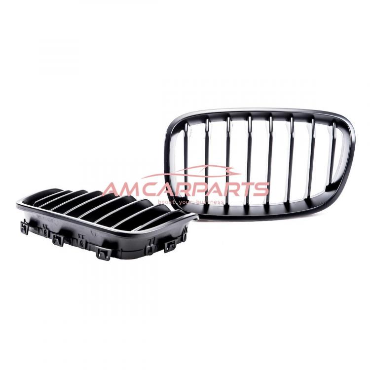 Upgrade Design Kühlergrill / Sportgrill passend für BMW 1er F20 / F21 Vor-Facelift 11-15 Matt schwarz