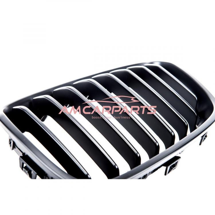 Upgrade Design Kühlergrill / Sportgrill passend für BMW 1er F20 / F21 Vor-Facelift 11-15 Matt schwarz