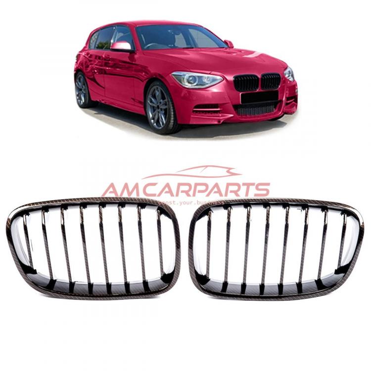 Upgrade Design Kühlergrill / Sportgrill passend für BMW 1er F20 / F21 Vor-Facelift 11-15 Carbon-Optik