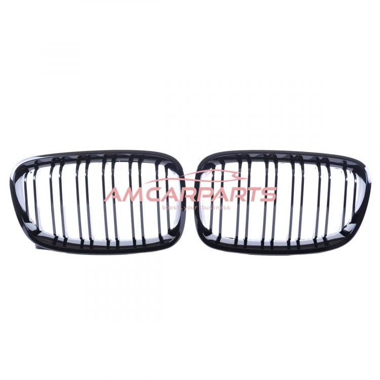 Upgrade Design Kühlergrill / Sportgrill passend für BMW 1er F20 / F21 Vor-Facelift 11-15 Hochglanz schwarz