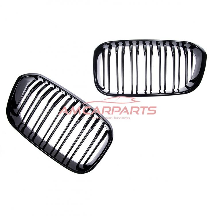 Preview: Upgrade Design Kühlergrill / Sportgrill passend für BMW 1er F20 / F21 Facelift 15-19 Hochglanz schwarz