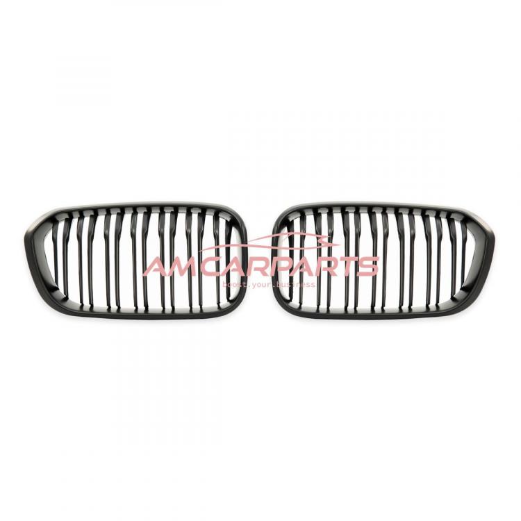 Preview: Upgrade Design Kühlergrill / Sportgrill passend für BMW 1er F20 / F21 Facelift 15-19 Matt schwarz