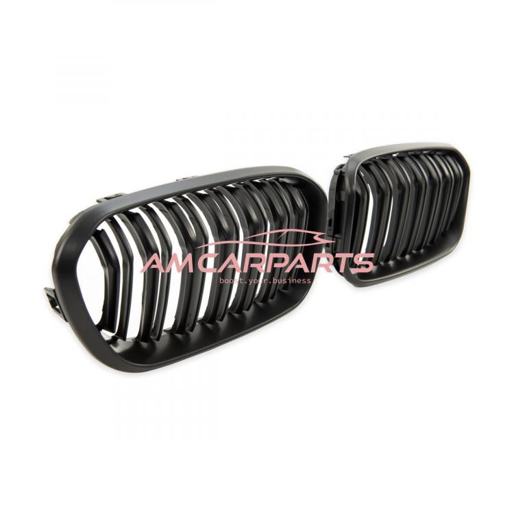 Preview: Upgrade Design Kühlergrill / Sportgrill passend für BMW 1er F20 / F21 Facelift 15-19 Matt schwarz