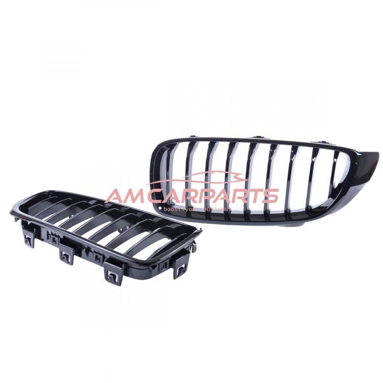 Preview: Upgrade Design Kühlergrill / Sportgrill passend für BMW 4er F32 / F33 / F36 13-21 Hochglanz schwarz