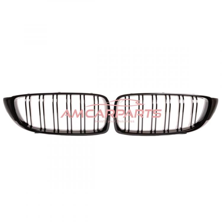 Preview: Upgrade Design Kühlergrill / Sportgrill passend für BMW 4er F32 / F33 / F36 13-21 Hochglanz schwarz