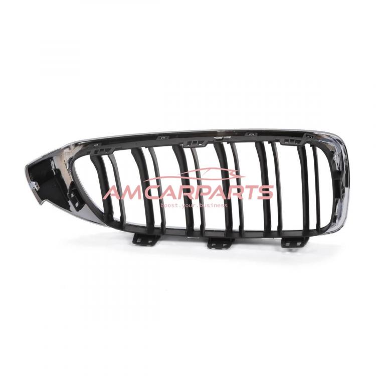 Preview: Upgrade Design Kühlergrill / Sportgrill passend für BMW 4er F32 / F33 / F36 13-21 Hochglanz schwarz / chrom