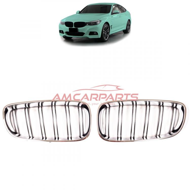 Upgrade Design Kühlergrill / Sportgrill passend für BMW 3er F34 13-20 Hochglanz schwarz / chrom