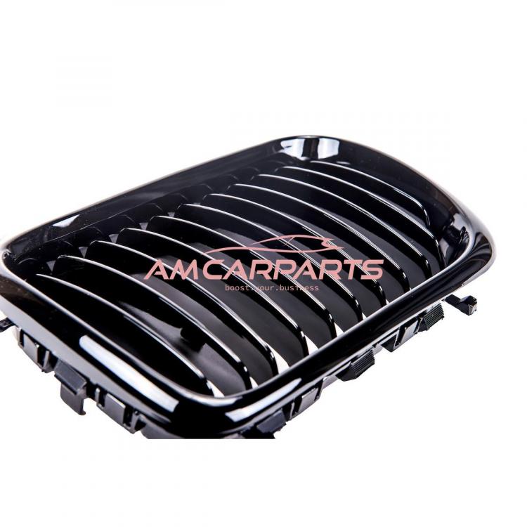 Preview: Upgrade Design Kühlergrill / Sportgrill passend für BMW 3er E36 Facelift 96-99 Hochglanz schwarz