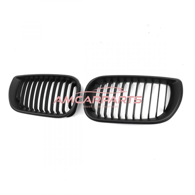 Upgrade Design Kühlergrill / Sportgrill passend für BMW 3er E46 Facelift Limousine/Touring 01-05 Matt schwarz
