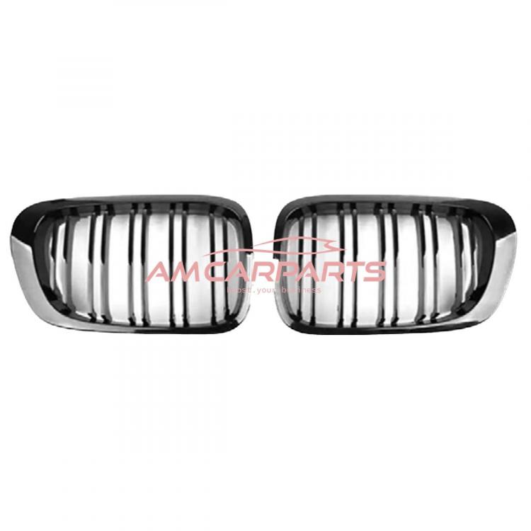 Preview: Upgrade Design Kühlergrill / Sportgrill passend für BMW 3er E46 99-03 Hochglanz schwarz