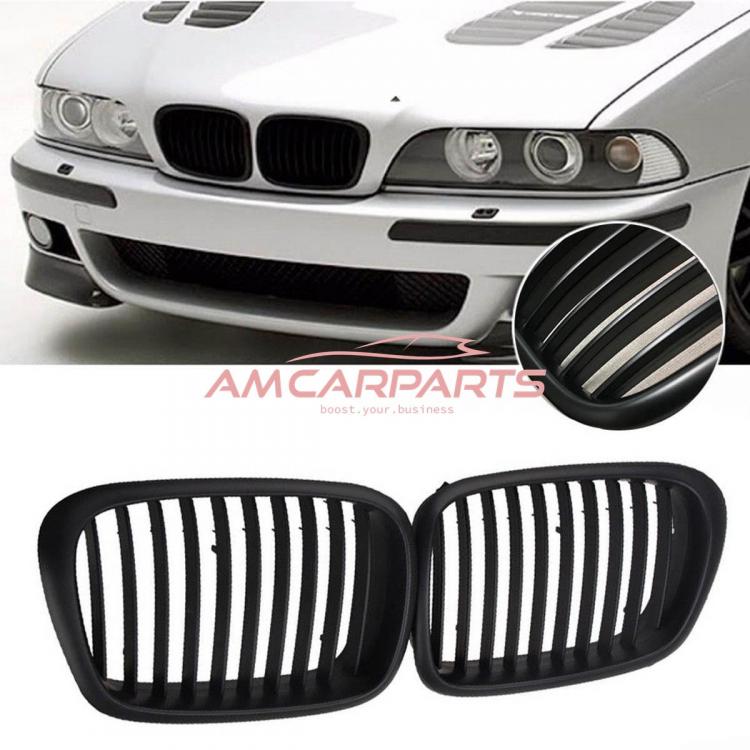 Upgrade Design Kühlergrill / Sportgrill passend für BMW 5er E39 95-03 Matt schwarz