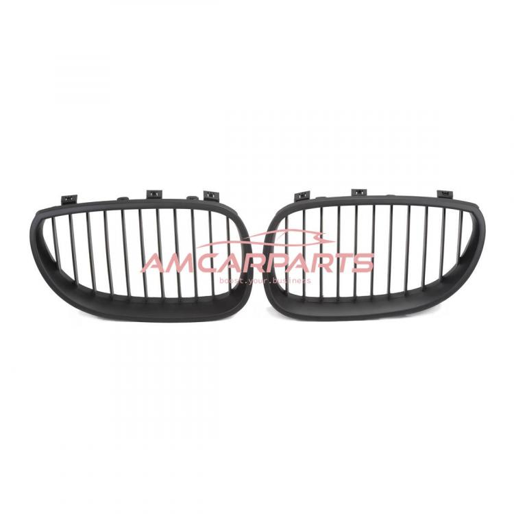 Preview: Upgrade Design Kühlergrill / Sportgrill passend für BMW 5er E60 / E61 03-10 Matt schwarz